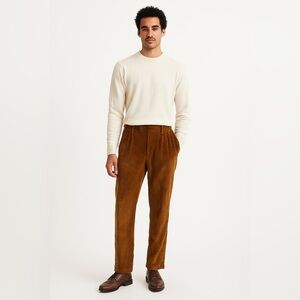 Corridor NYC Cotton Corduroy Pant Men’s 34 Chestnut Brown Straight Leg Trouser